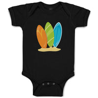 Baby Clothes 3 Surfboards Boys Nature Ocean & Beach Baby Bodysuits Cotton