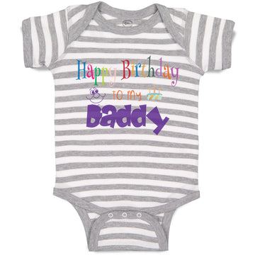 Baby Clothes Happy Birthday to My Daddy Dad Father Style C Baby Bodysuits Cotton