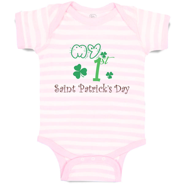 Baby Clothes My First Saint Patrick S Day Shamrock St Patrick's Day Cotton