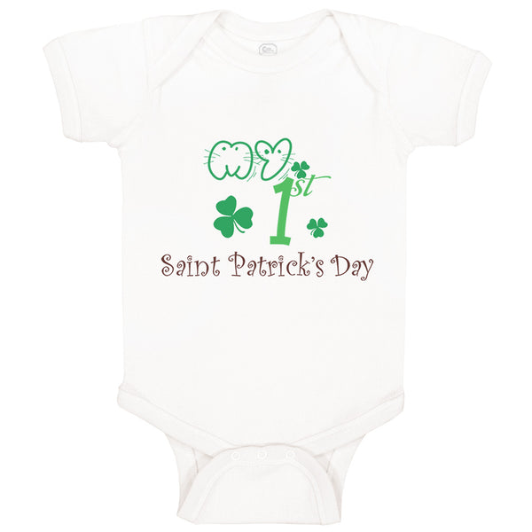 Baby Clothes My First Saint Patrick S Day Shamrock St Patrick's Day Cotton