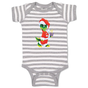 Baby Clothes Dinosaur in Santa Suite Holidays and Occasions Christmas Cotton