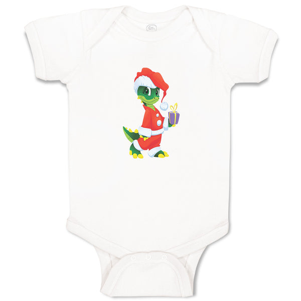 Baby Clothes Dinosaur in Santa Suite Holidays and Occasions Christmas Cotton