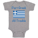 Baby Clothes Part Greek All Trouble Baby Bodysuits Boy & Girl Cotton