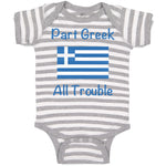 Baby Clothes Part Greek All Trouble Baby Bodysuits Boy & Girl Cotton