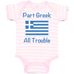 Baby Clothes Part Greek All Trouble Baby Bodysuits Boy & Girl Cotton