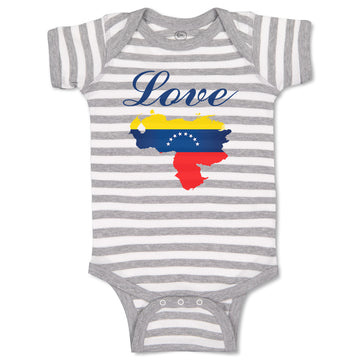 Baby Clothes Love Venezuela A Countries Love Baby Bodysuits Boy & Girl Cotton