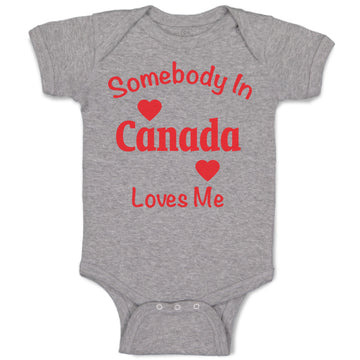 Baby Clothes Somebody in Canada Loves Me Baby Bodysuits Boy & Girl Cotton