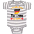 Baby Clothes Somebody in Germany Loves Me Baby Bodysuits Boy & Girl Cotton