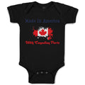 Baby Clothes Made in America with Canadian Parts Style A Baby Bodysuits Cotton