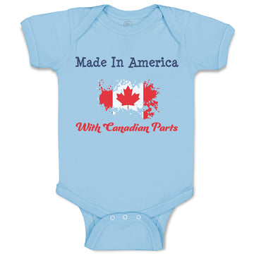 Baby Clothes Made in America with Canadian Parts Style A Baby Bodysuits Cotton