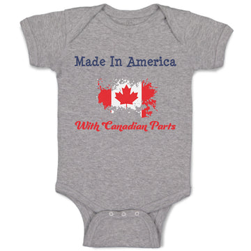 Baby Clothes Made in America with Canadian Parts Style A Baby Bodysuits Cotton