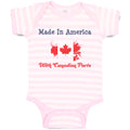 Baby Clothes Made in America with Canadian Parts Style A Baby Bodysuits Cotton
