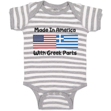 Baby Clothes Made in America with Greek Parts Baby Bodysuits Boy & Girl Cotton