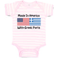 Baby Clothes Made in America with Greek Parts Baby Bodysuits Boy & Girl Cotton