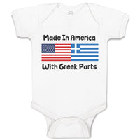 Baby Clothes Made in America with Greek Parts Baby Bodysuits Boy & Girl Cotton