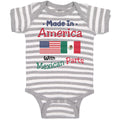 Baby Clothes Made in America with Mexican Parts Style A Baby Bodysuits Cotton