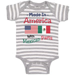 Baby Clothes Made in America with Mexican Parts Style A Baby Bodysuits Cotton