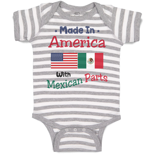 Baby Clothes Made in America with Mexican Parts Style A Baby Bodysuits Cotton