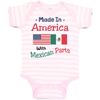 Baby Clothes Made in America with Mexican Parts Style A Baby Bodysuits Cotton