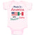 Baby Clothes Made in America with Mexican Parts Style A Baby Bodysuits Cotton