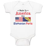 Baby Clothes Made in America with Romanian Parts Baby Bodysuits Cotton