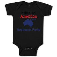 Baby Clothes Made in America with Australian Parts Baby Bodysuits Cotton