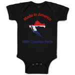 Baby Clothes Made in America with Croatian Parts Baby Bodysuits Cotton