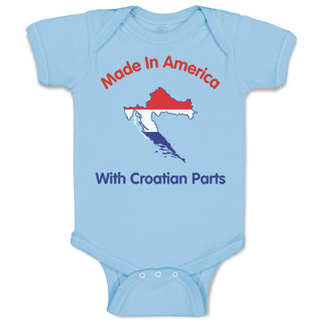 Baby Clothes Made in America with Croatian Parts Baby Bodysuits Cotton