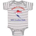 Baby Clothes Made in America with Croatian Parts Baby Bodysuits Cotton