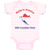 Baby Clothes Made in America with Croatian Parts Baby Bodysuits Cotton