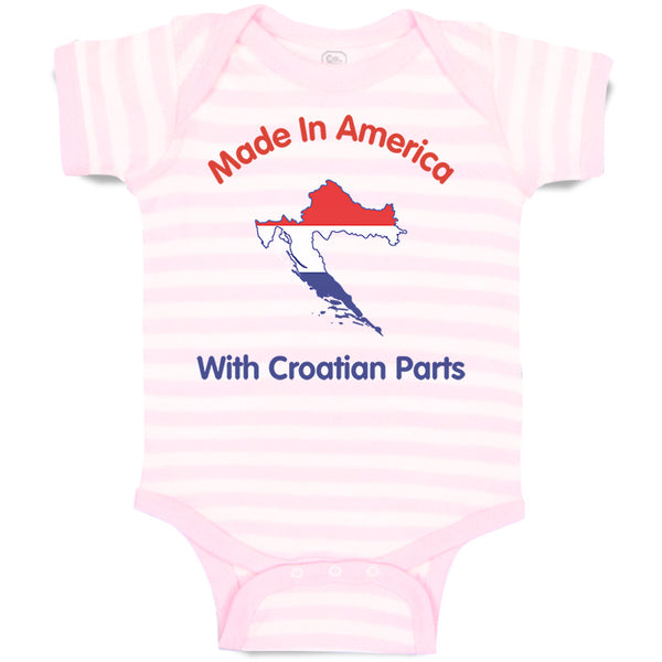 Baby Clothes Made in America with Croatian Parts Baby Bodysuits Cotton