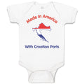 Baby Clothes Made in America with Croatian Parts Baby Bodysuits Cotton