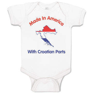 Baby Clothes Made in America with Croatian Parts Baby Bodysuits Cotton