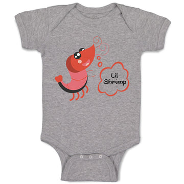 Baby Clothes Funny Shrimp Saying Lil Shrimp Seafood Baby Bodysuits Cotton