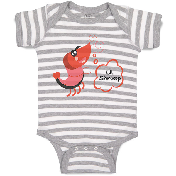 Baby Clothes Funny Shrimp Saying Lil Shrimp Seafood Baby Bodysuits Cotton