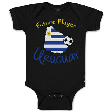 Baby Clothes Future Soccer Player Uruguay Baby Bodysuits Boy & Girl Cotton
