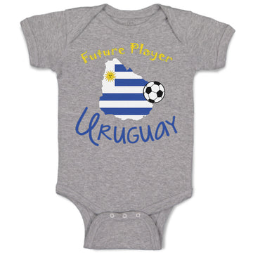 Baby Clothes Future Soccer Player Uruguay Baby Bodysuits Boy & Girl Cotton