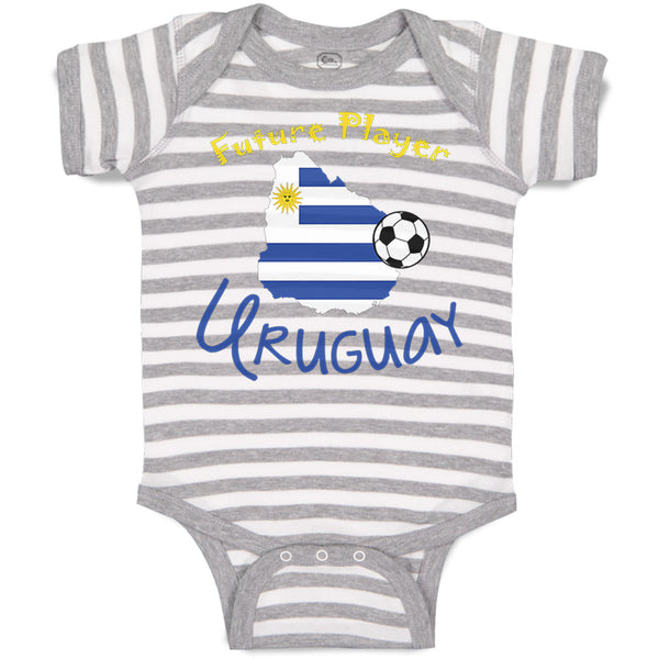 Baby Clothes Future Soccer Player Uruguay Baby Bodysuits Boy & Girl Cotton