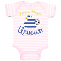 Baby Clothes Future Soccer Player Uruguay Baby Bodysuits Boy & Girl Cotton