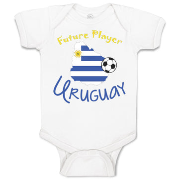 Baby Clothes Future Soccer Player Uruguay Baby Bodysuits Boy & Girl Cotton