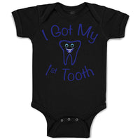 Baby Clothes I Got My First Tooth Funny Humor Style A Baby Bodysuits Cotton