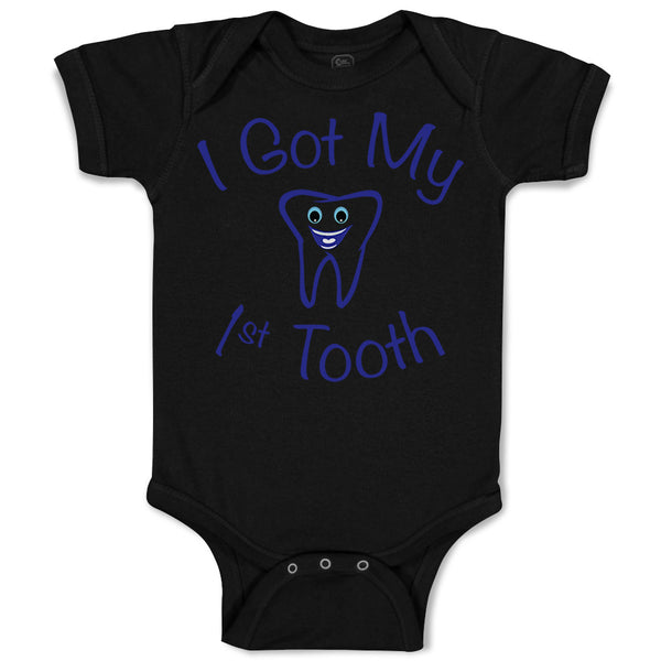 Baby Clothes I Got My First Tooth Funny Humor Style A Baby Bodysuits Cotton