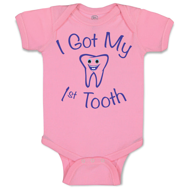 Baby Clothes I Got My First Tooth Funny Humor Style A Baby Bodysuits Cotton