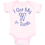 Baby Clothes I Got My First Tooth Funny Humor Style A Baby Bodysuits Cotton