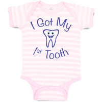 Baby Clothes I Got My First Tooth Funny Humor Style A Baby Bodysuits Cotton