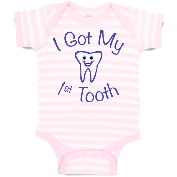 Baby Clothes I Got My First Tooth Funny Humor Style A Baby Bodysuits Cotton