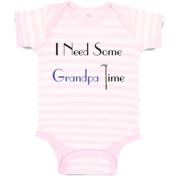 Baby Clothes I Need Some Grandpa Time Grandpa Grandfather Baby Bodysuits Cotton