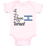 Baby Clothes I Love Israel Baby Bodysuits Boy & Girl Newborn Clothes Cotton