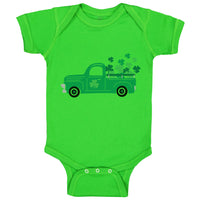 Baby Clothes Green Truck St Patrick's Irish Clover Shamrock Ireland Cotton