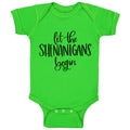 Baby Clothes Let Shenanigans Funny Shamrock Clover Patrick's Patty Cotton